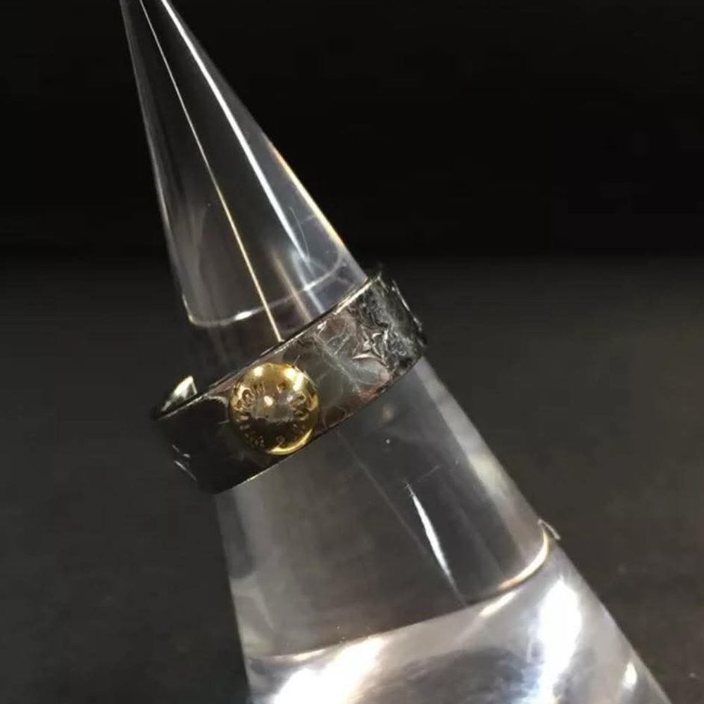 Louis Vuitton Bague Nanogram Silver Tone Ring sz:49/5- Free Gift With Purchase - Picture 7 of 12